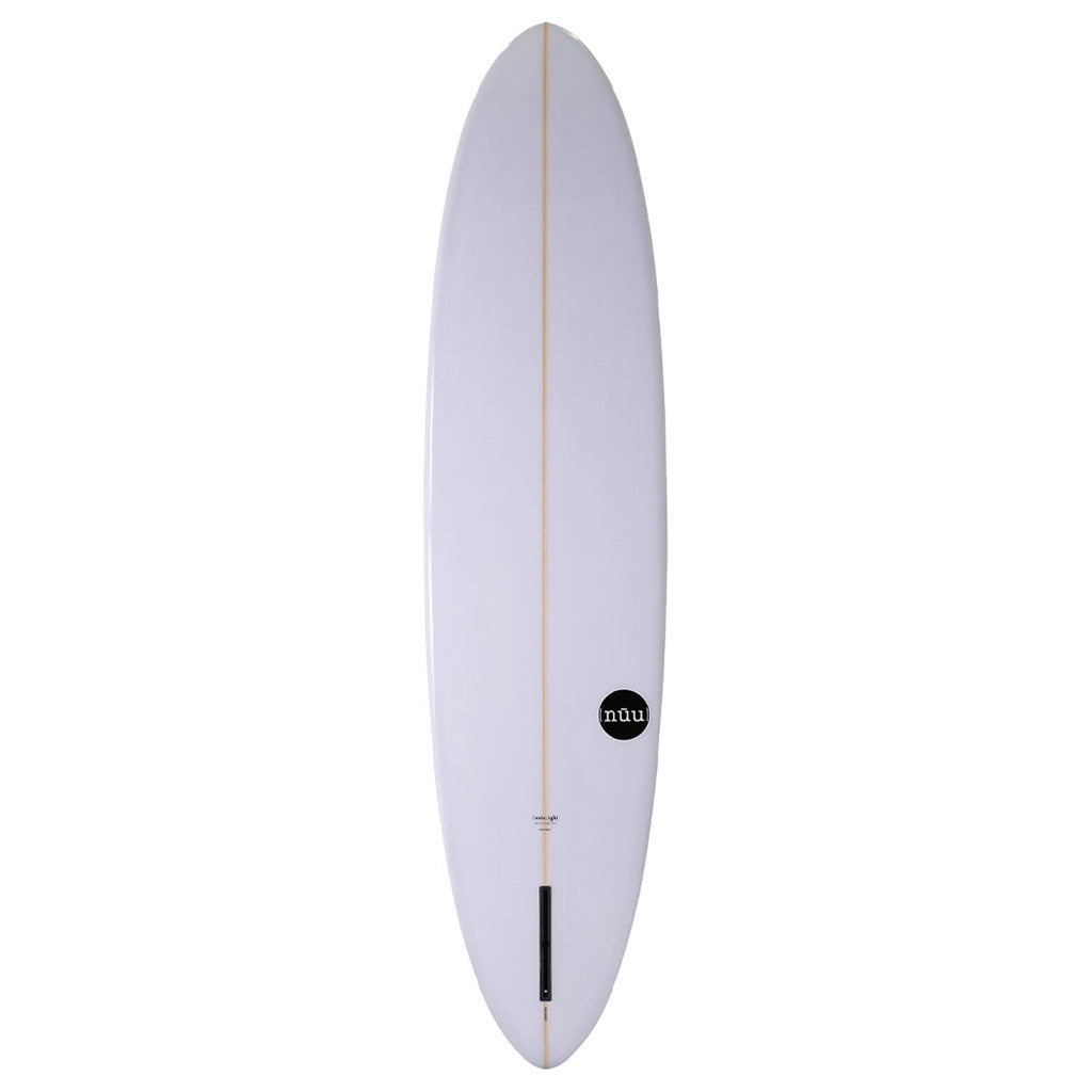 Et Surfboard, Nuu Sociallight Pu 8'0 i farven Clear set forfra