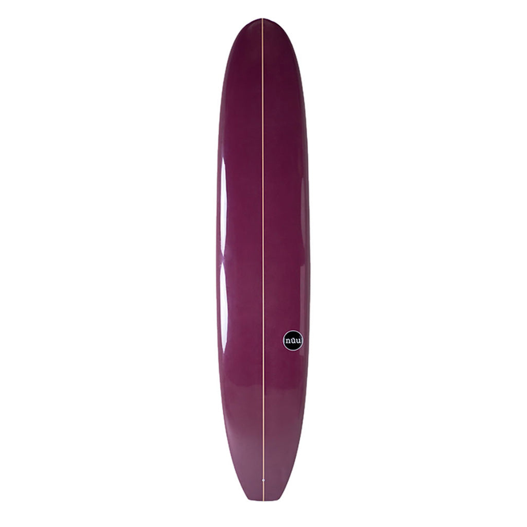 En Surfboard, Nuu Whistlepunk PU 9'6 i farven Maroon
