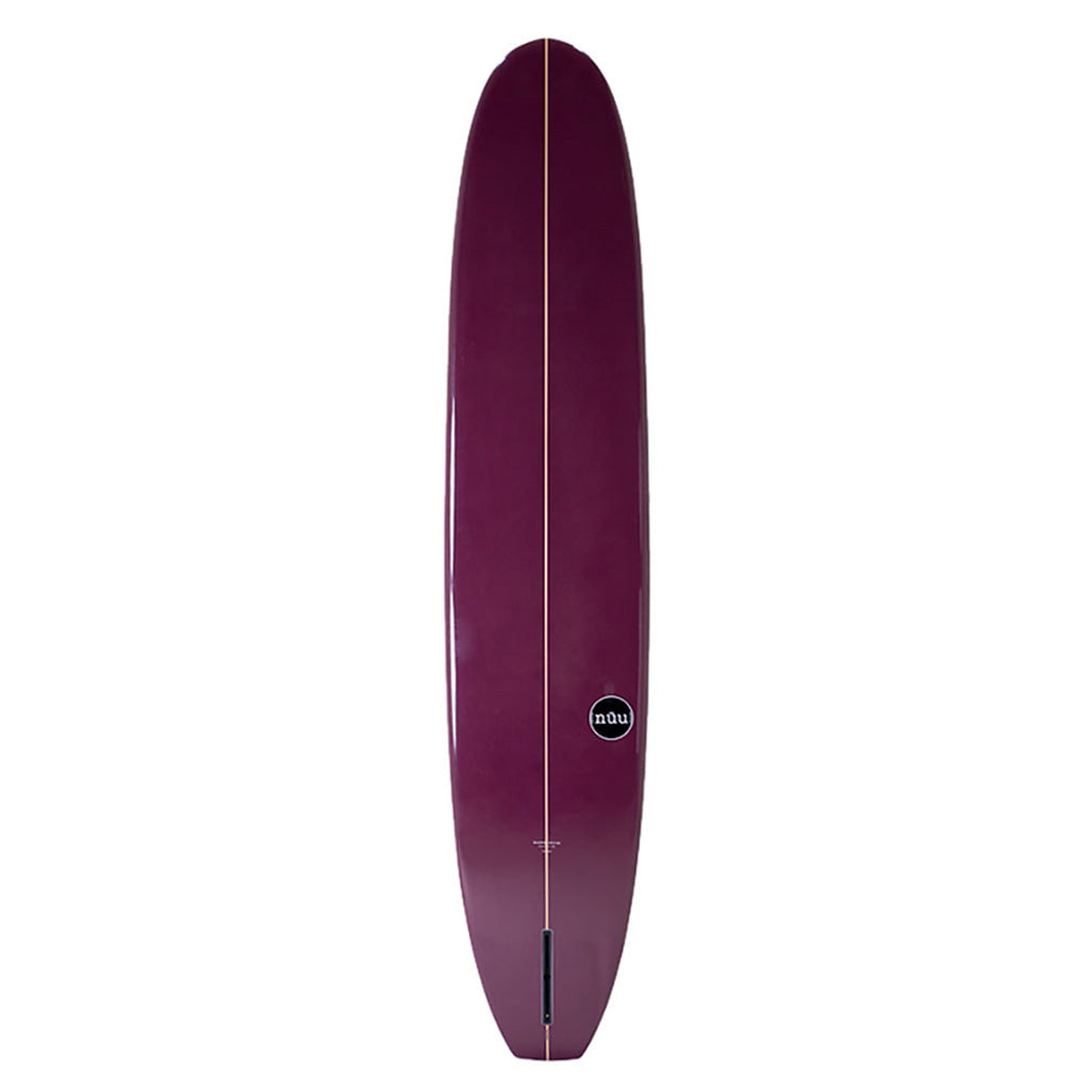 Et Surfboard, Nuu Whistlepunk PU 9'6 i farven Maroon set forfra