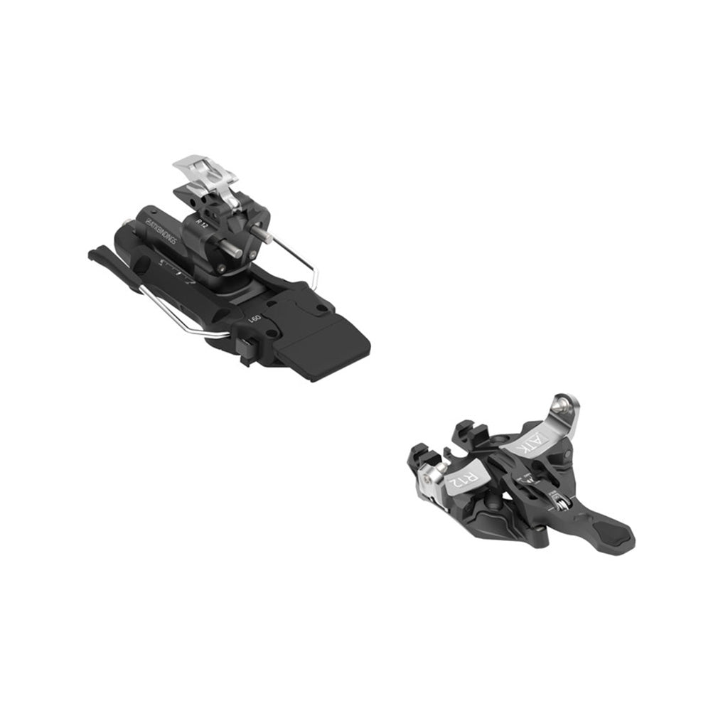 En Skibinding, Raider 12 sort i farven sort Titanium set fra en skrå vinkel