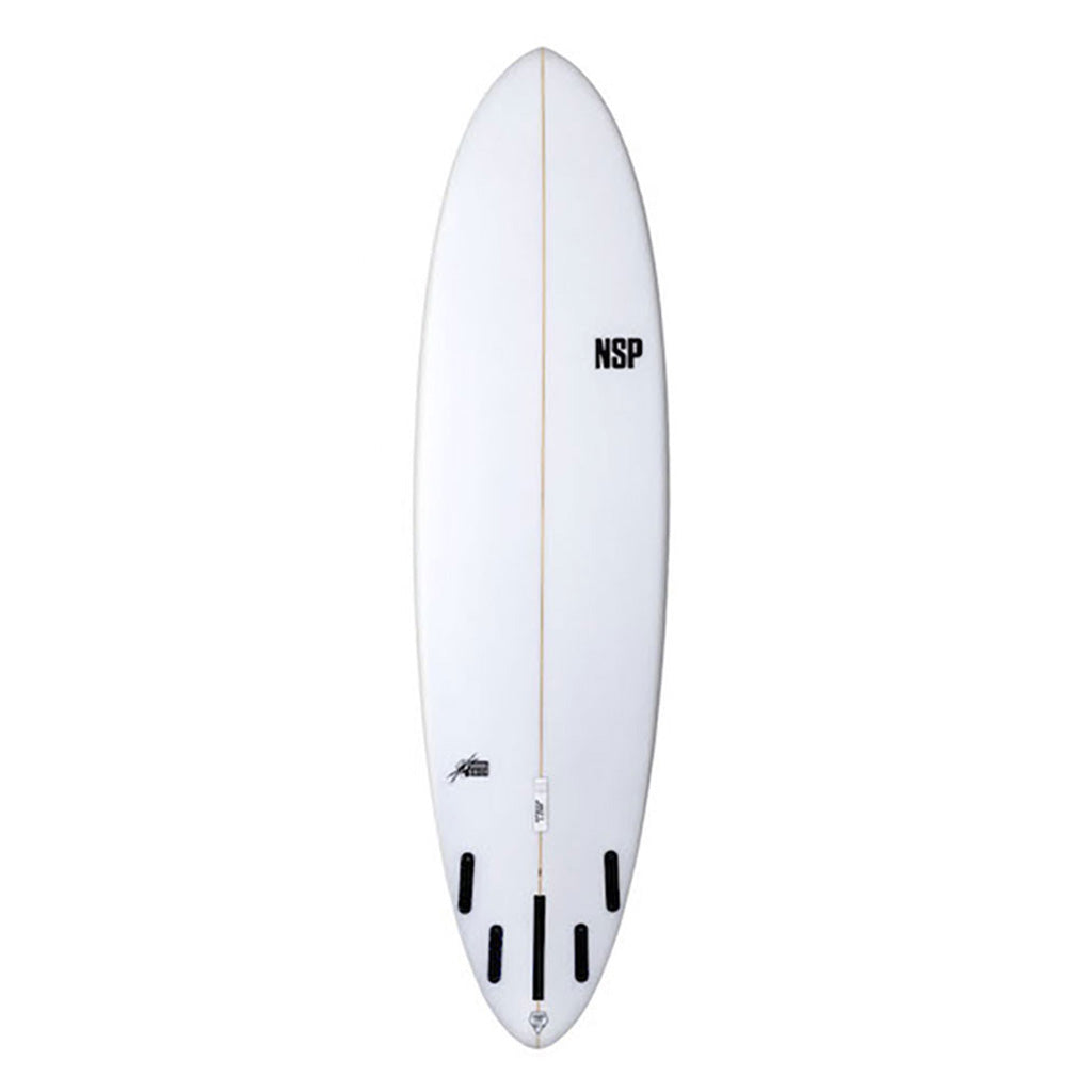 Et Surfboard, Shapers Union Speed Line Pu 7'6" i farven Clear Ftu set nede fra