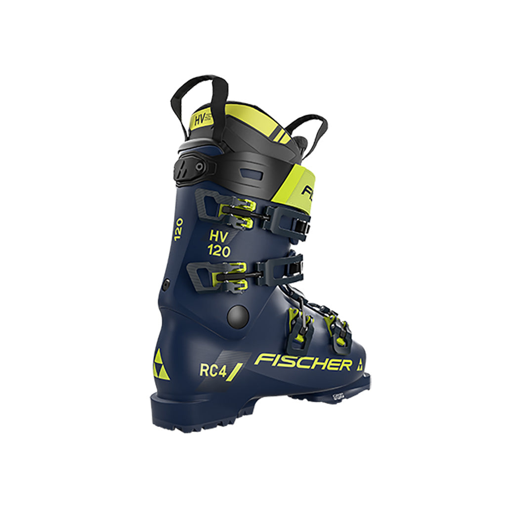 RC4 120 HV VAC GW Skistøvler i farven Ocean/Ocean set fra en skrå vinkel