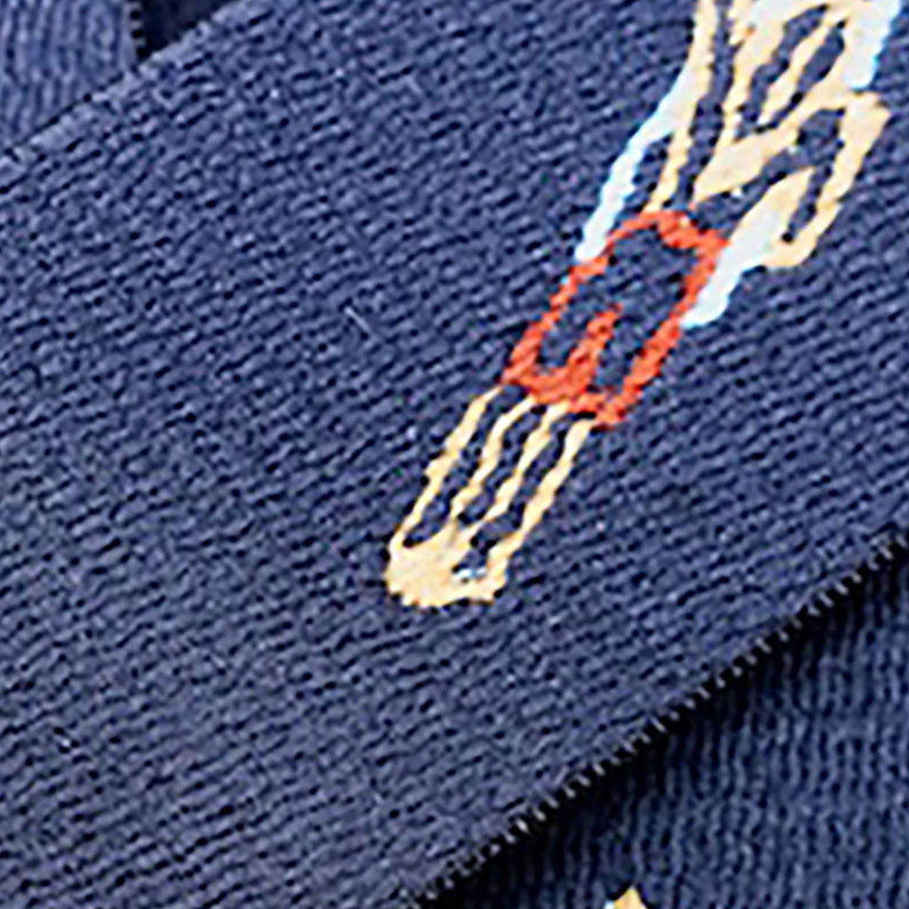 Et bælte, Save the Waves i farven Navy nærbillede af materiale