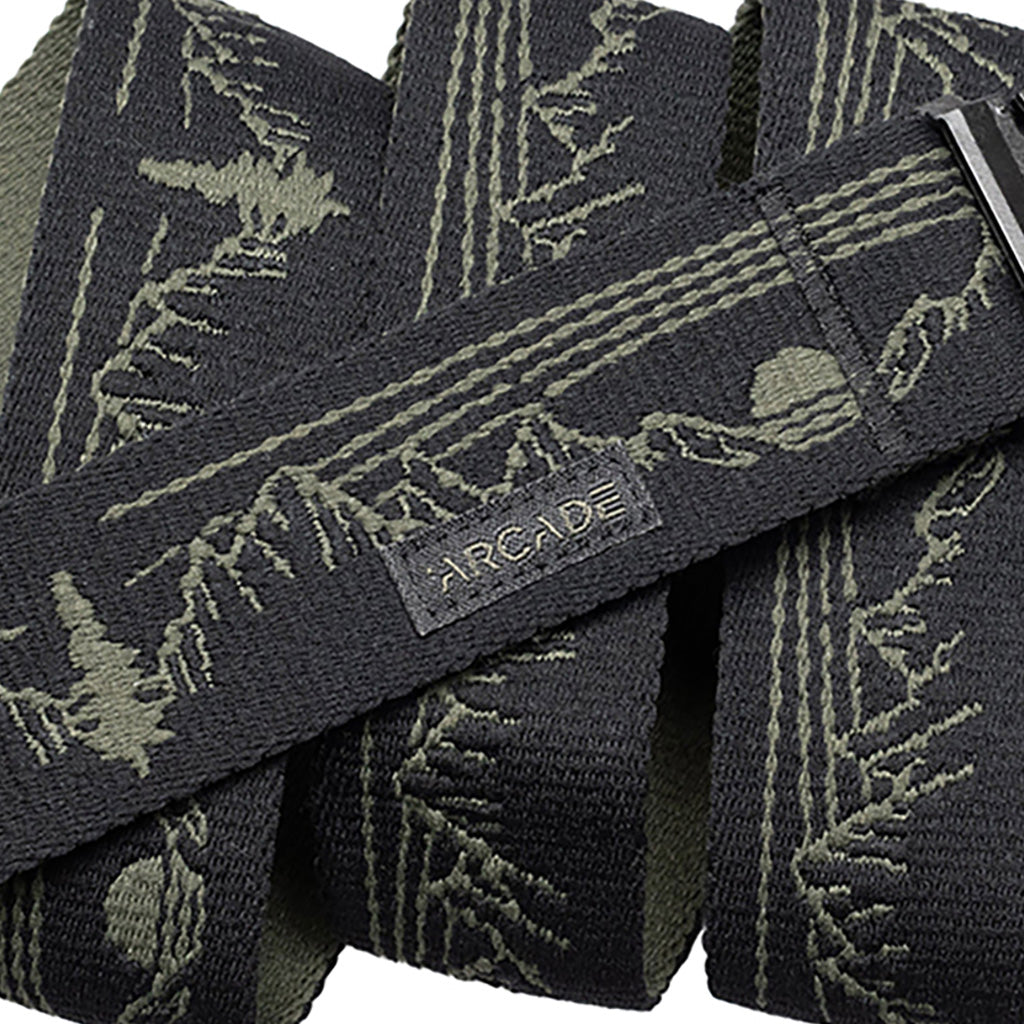 Et bælte, Out of Range i farven Ivy grøn nærbillede