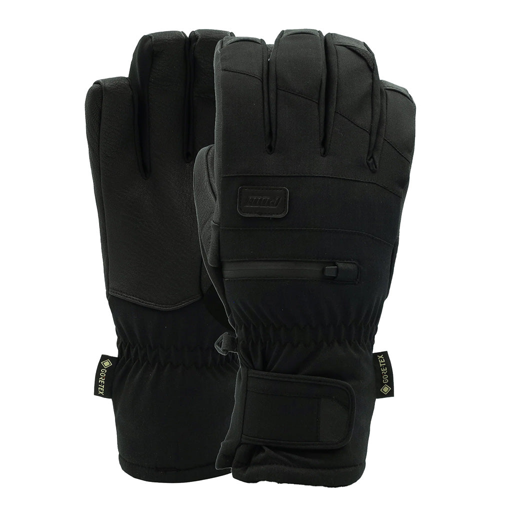 Wayback GTX Short Glove + Leather Black - Handsker