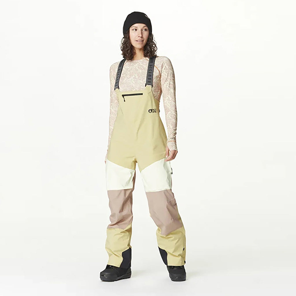 Elwy Bib Skibukser i farven Hemp Roebuck Lime Cream set forfra