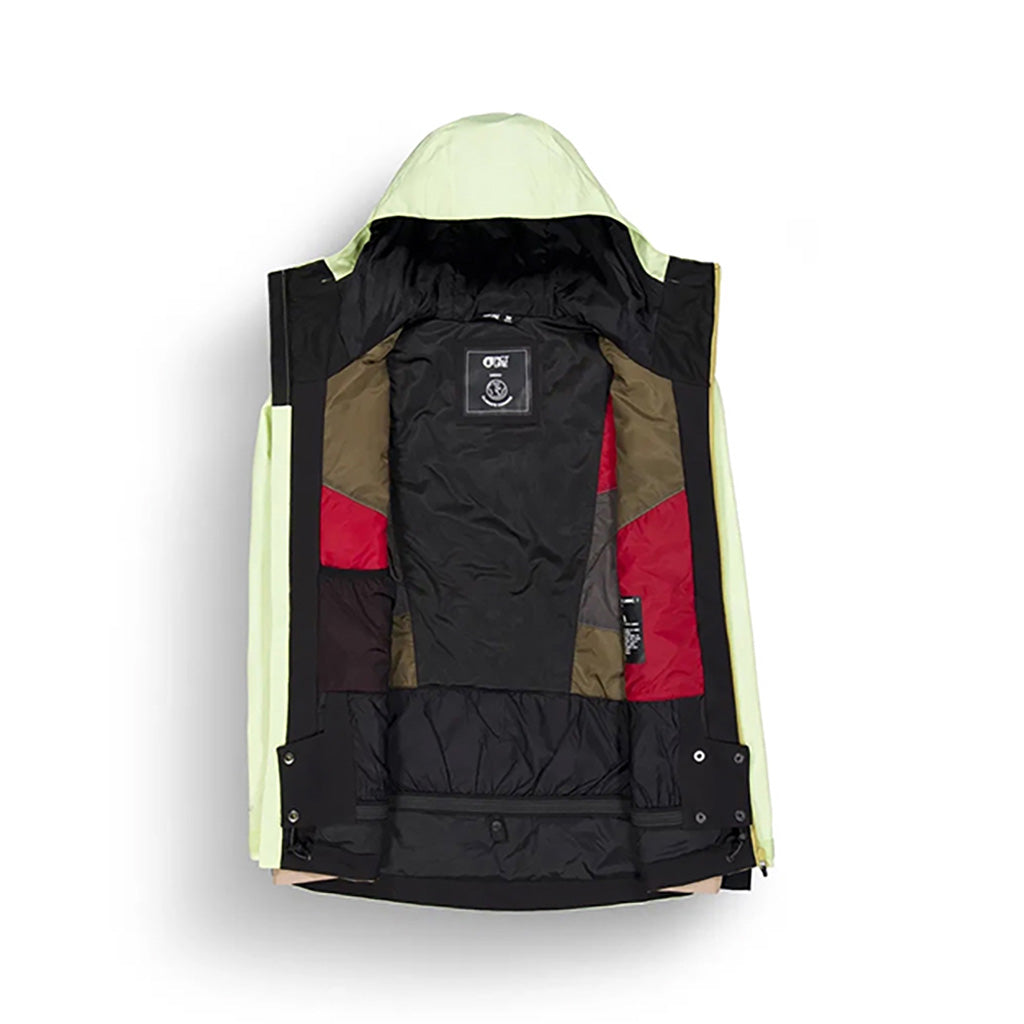 En Skijakke, Seakrest i farven Lime Cream Hemp Roebuck set fra indersiden