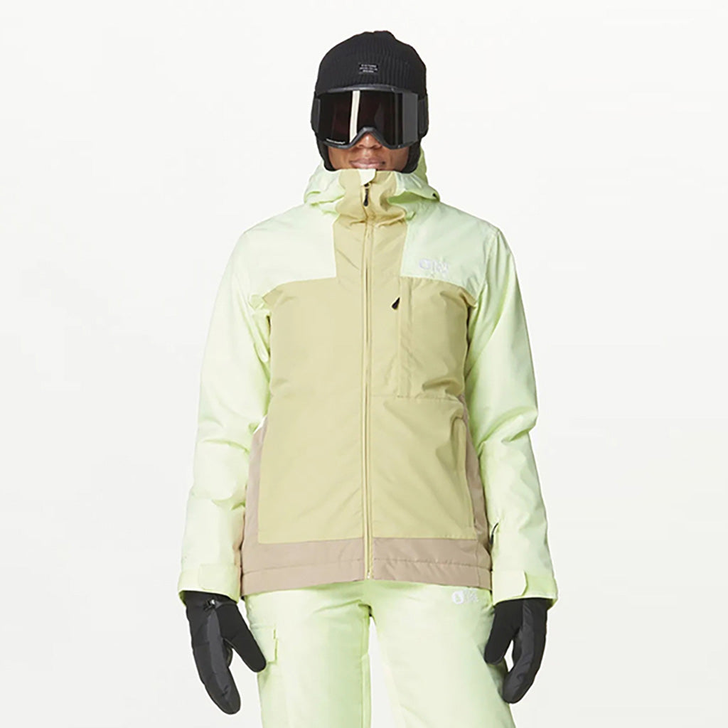 En Skijakke, Seakrest i farven Lime Cream Hemp Roebuck set forfra