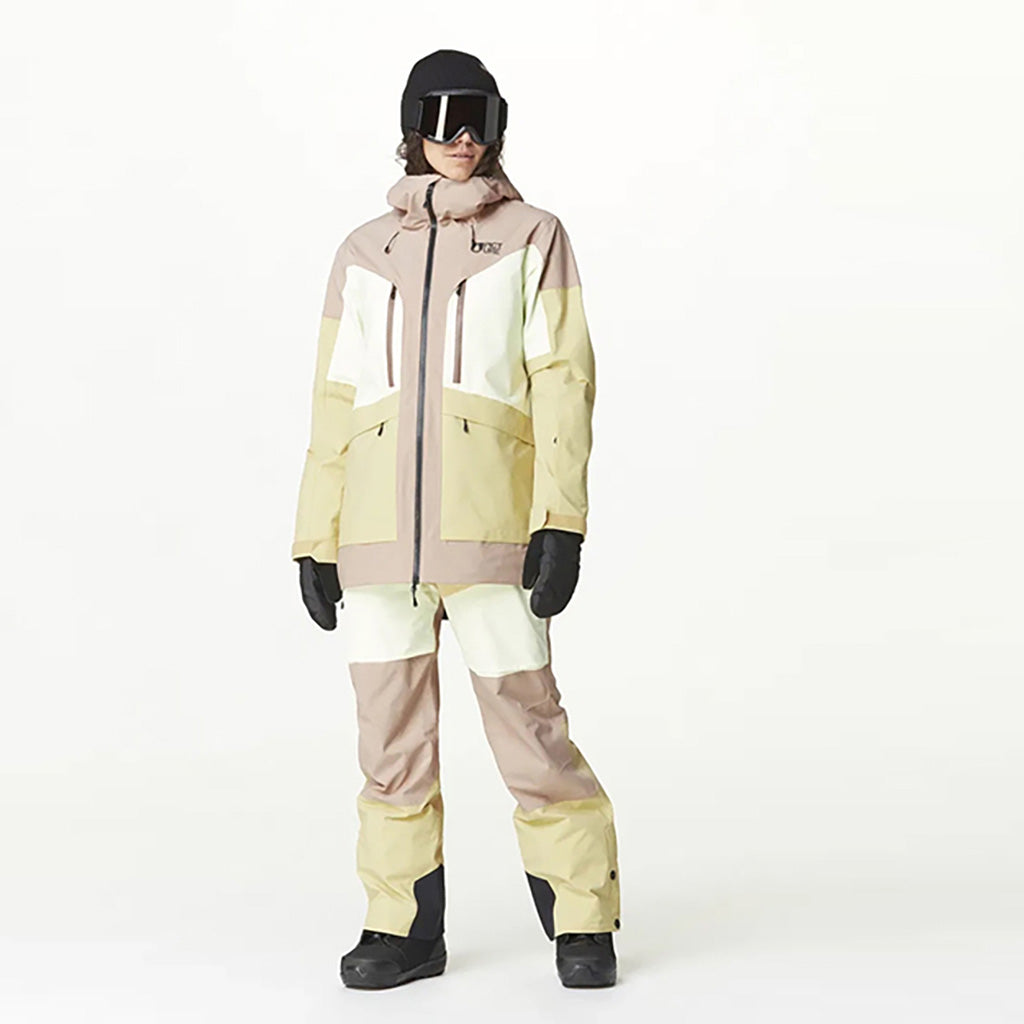 En Skijakke, Haakon i farven Roebuck Lime Cream Hemp set forfra