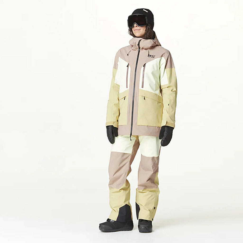 En Skijakke, Haakon i farven Roebuck Lime Cream Hemp set fra skrå vinkel