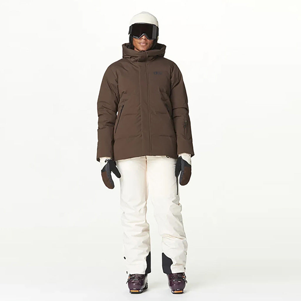 En Skijakke, Lement i farven Chicory Coffee set forfra