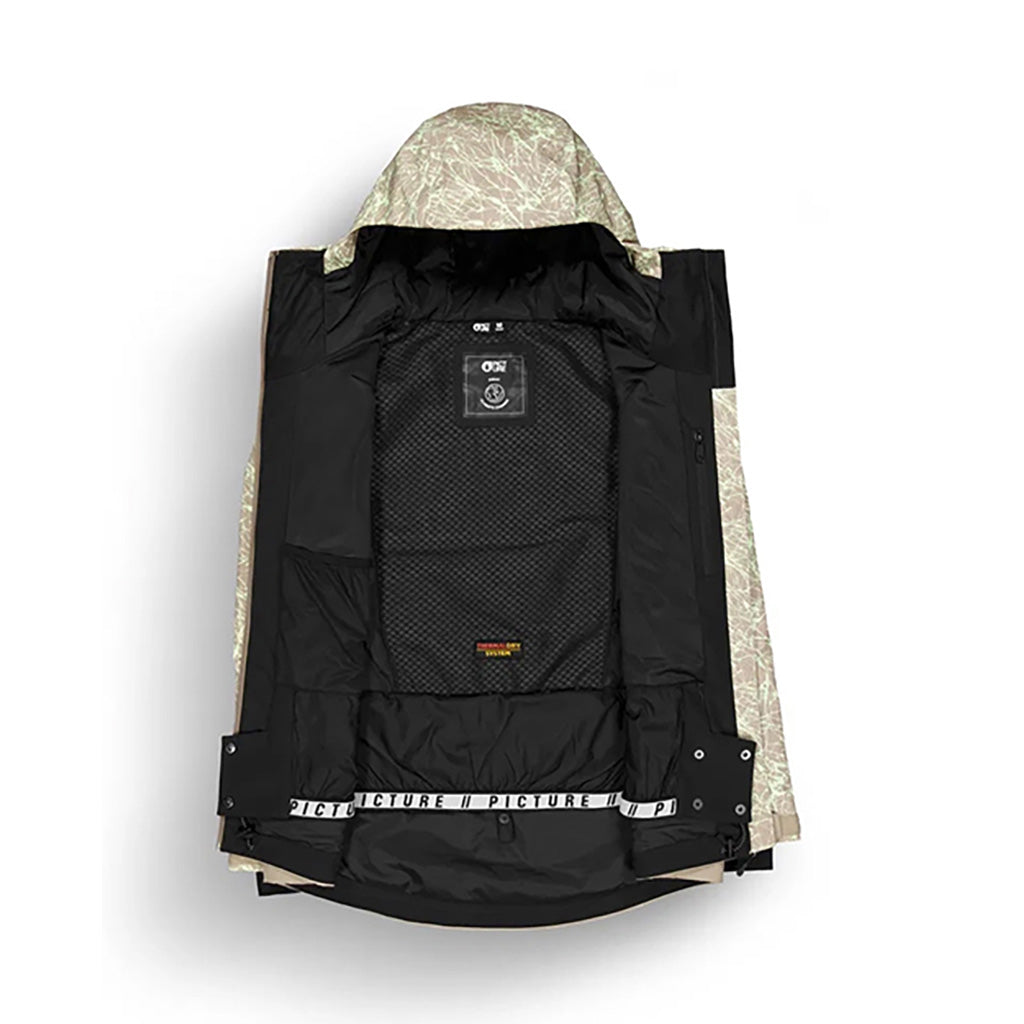 En Skijakke, Exa i farven Paisley Cocoa Chicory set indefra