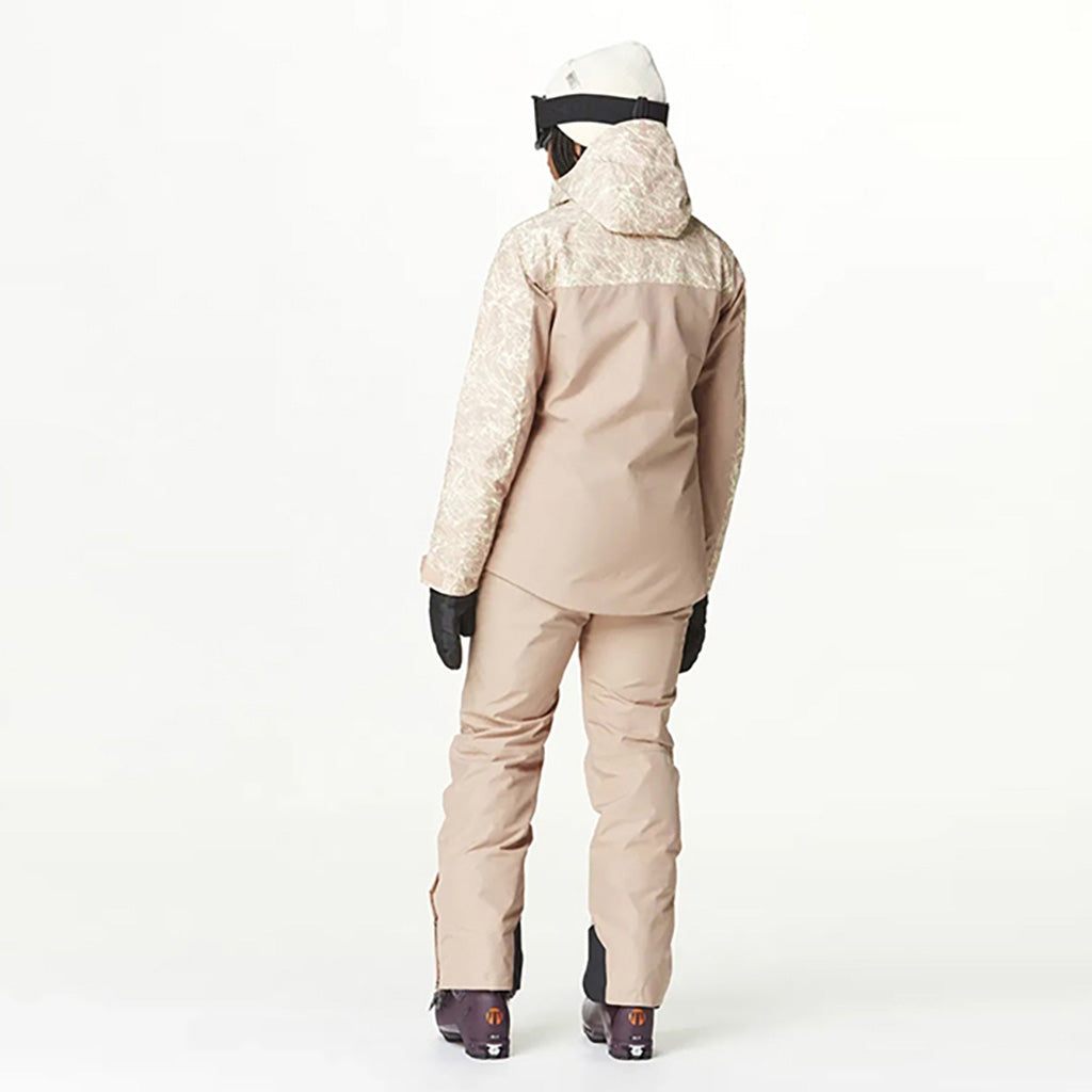 En Skijakke, Exa i farven Paisley Cocoa Chicory set bagfra