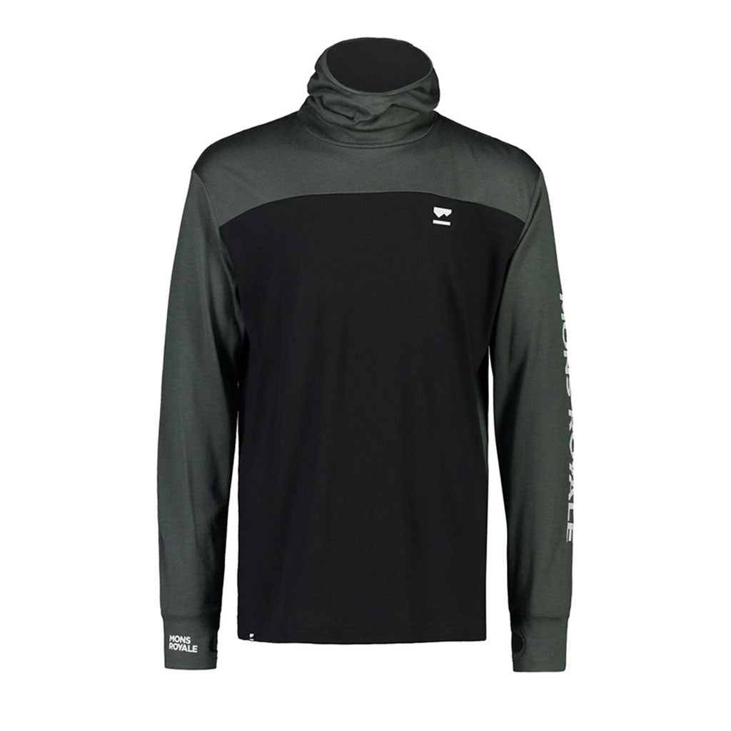 En Langærmet T-shirt, Yotei Powder Hood LS i farven Rosin / sort