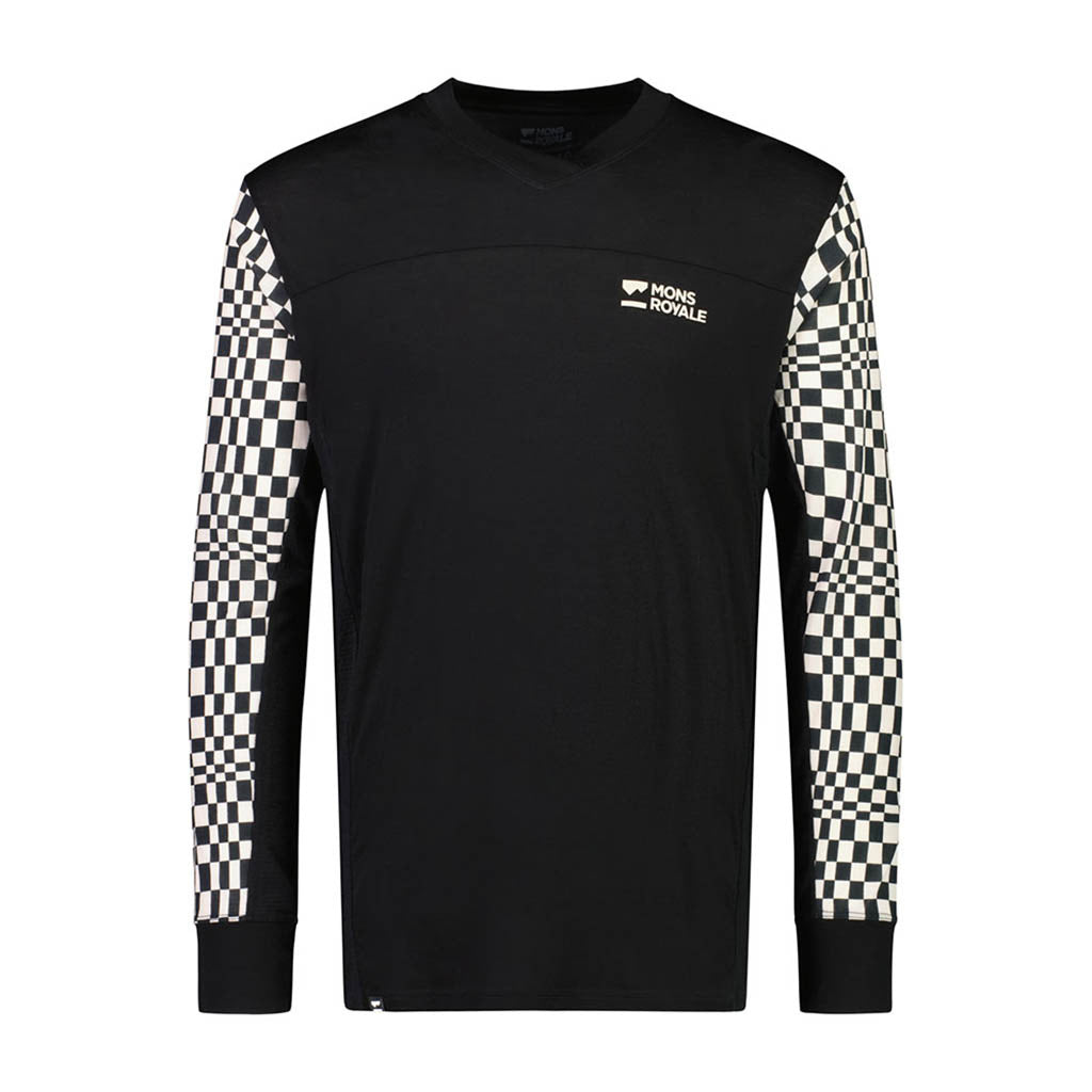 En T-Shirt, rødwood Enduro VLS i farven Checkers / sort