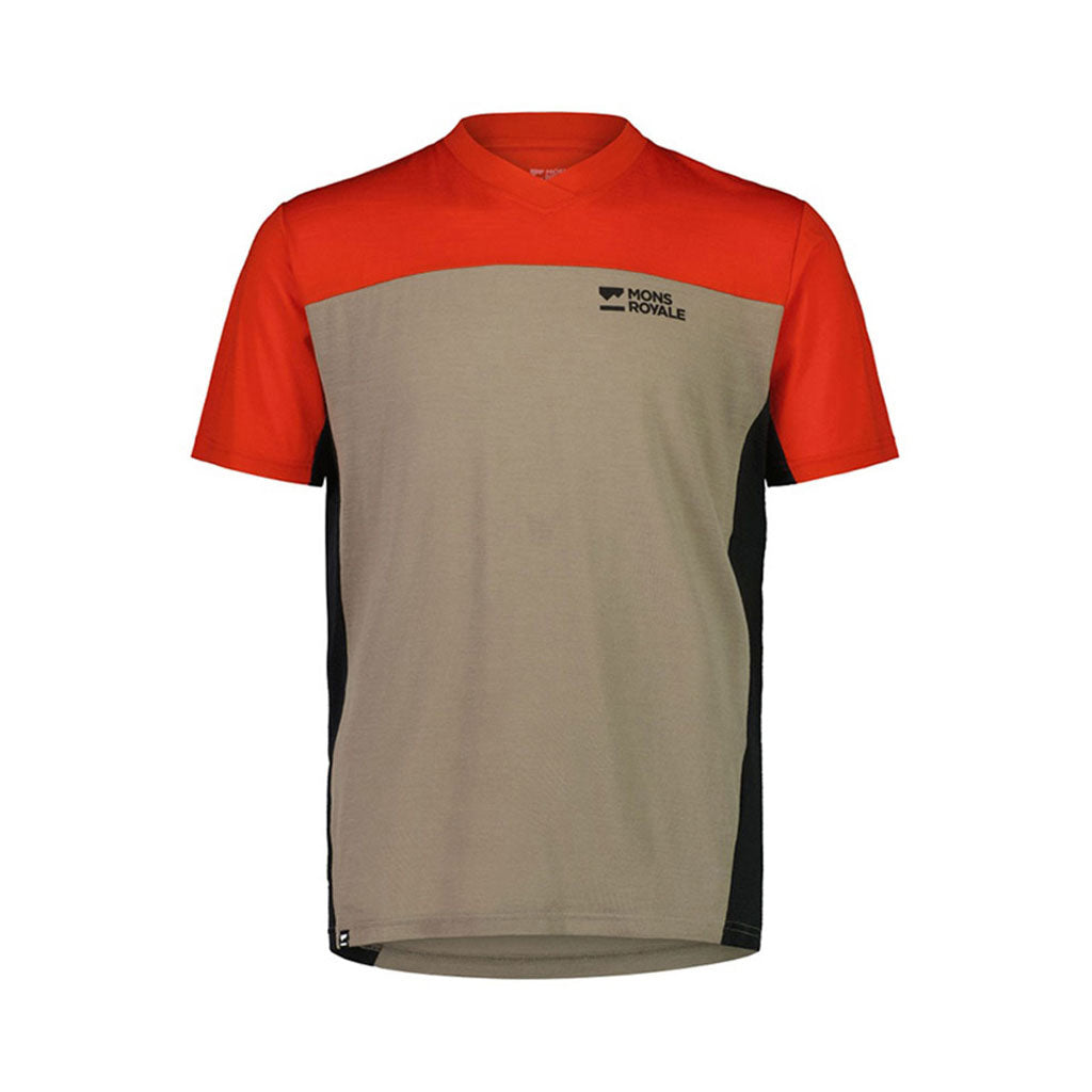 En T-Shirt, rødwood Enduro VT i farven Retro rød / sort / Walnut