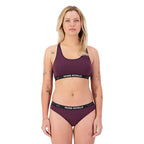 Sierra Merino Sports Bra - Fig/Black