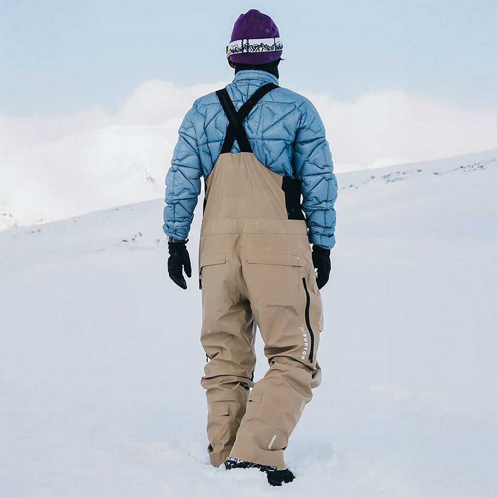 En Skibukser [ak] Freebird GORE-TEX 3L Bib i farven Summit Taupe set bagfra