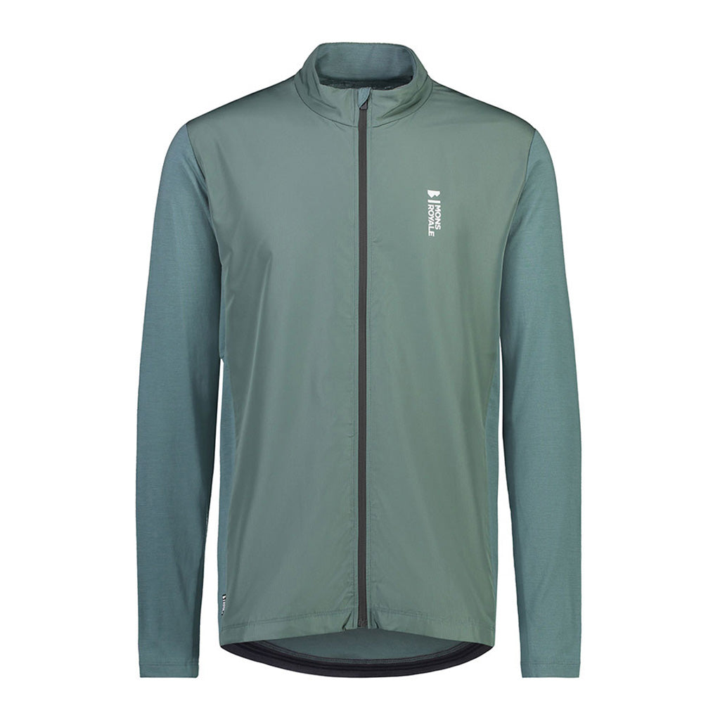 En Langærmet T-shirt, rødwood Wind Jersey i farven Burnt Sage