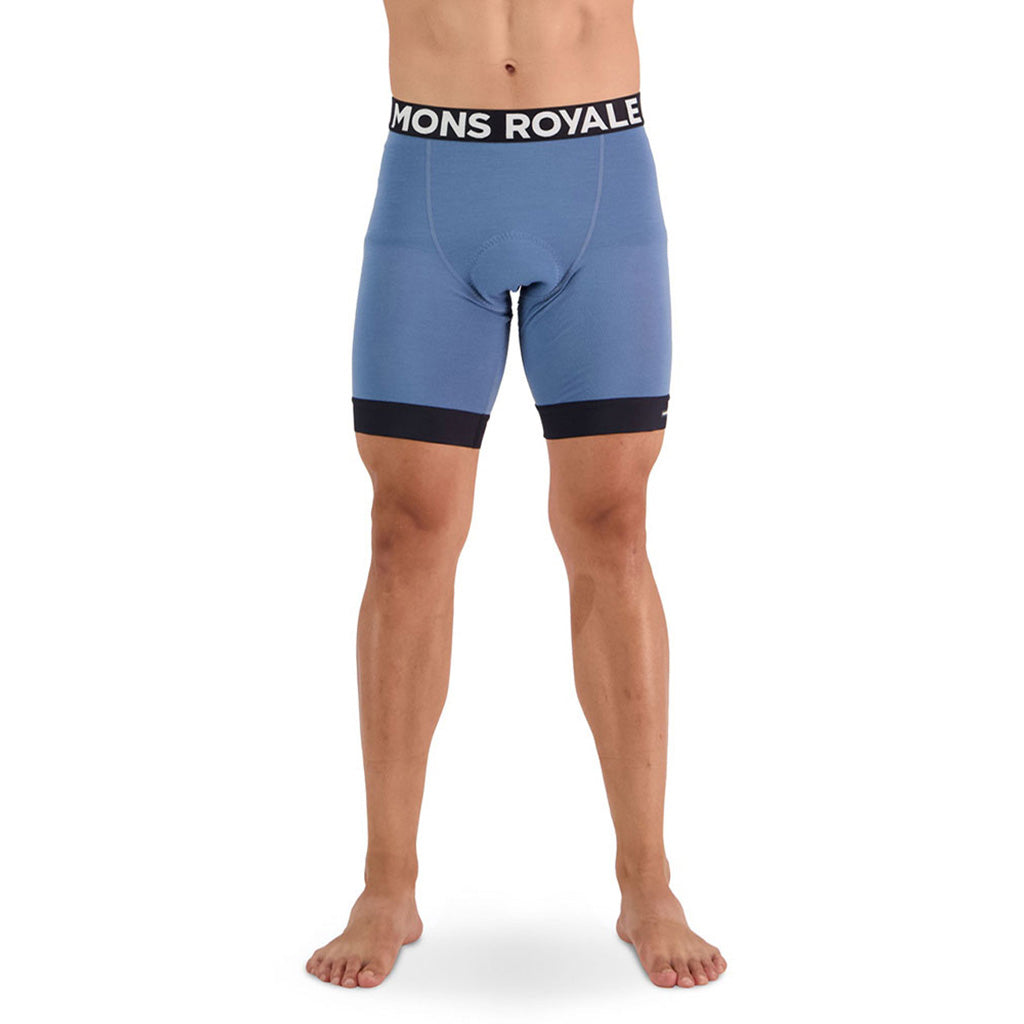 Enduro Bike Short Liner  i farven blå Slate set forfra