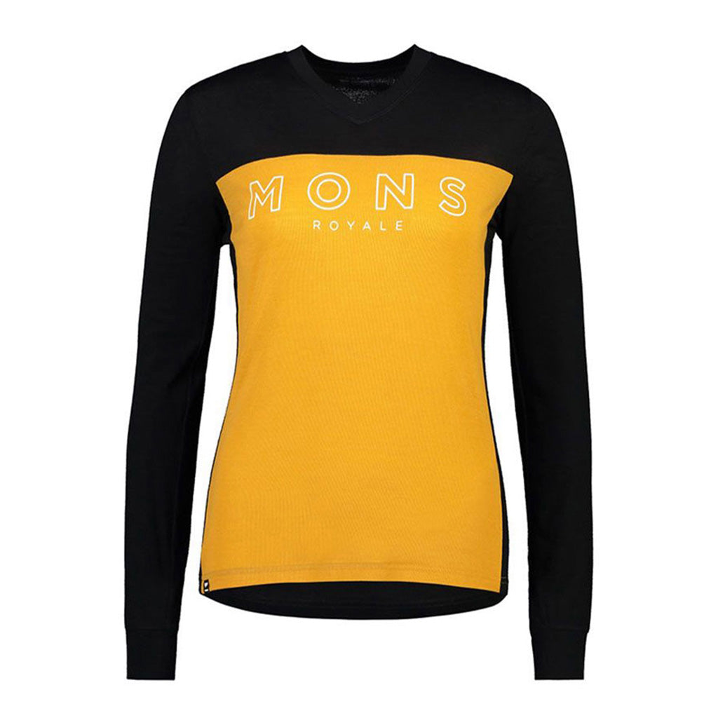 En Langærmet T-shirt, rødwood Enduro VLS i farven sort / Gold