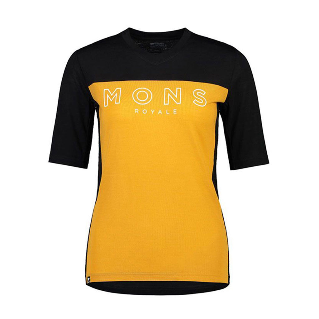 En T-Shirt, rødwood Enduro VT i farven sort / Gold