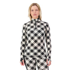 Cascade Merino Base Layer 1/4 Zip Long Sleeve - Check