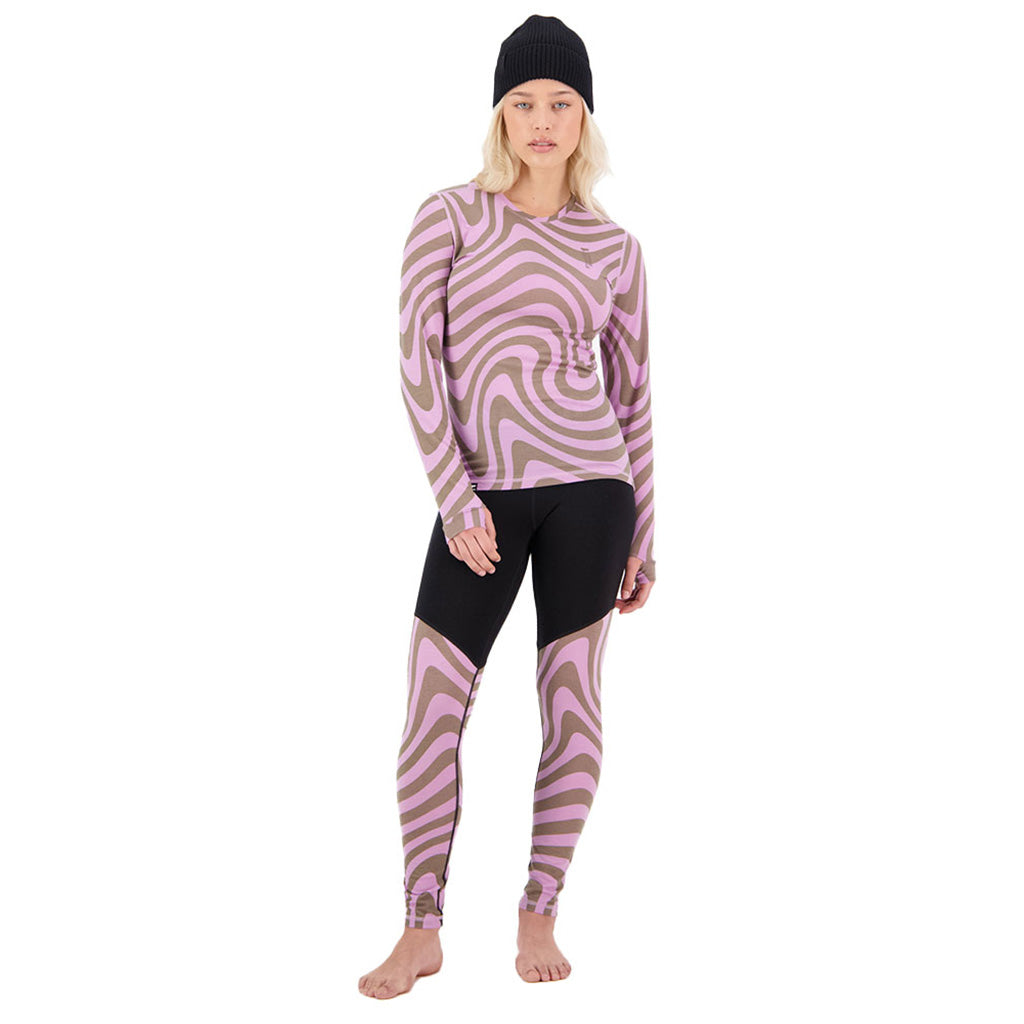 Skiundertøj, Cascade Merino Flex 200 i farven Blazing Trails set forfra