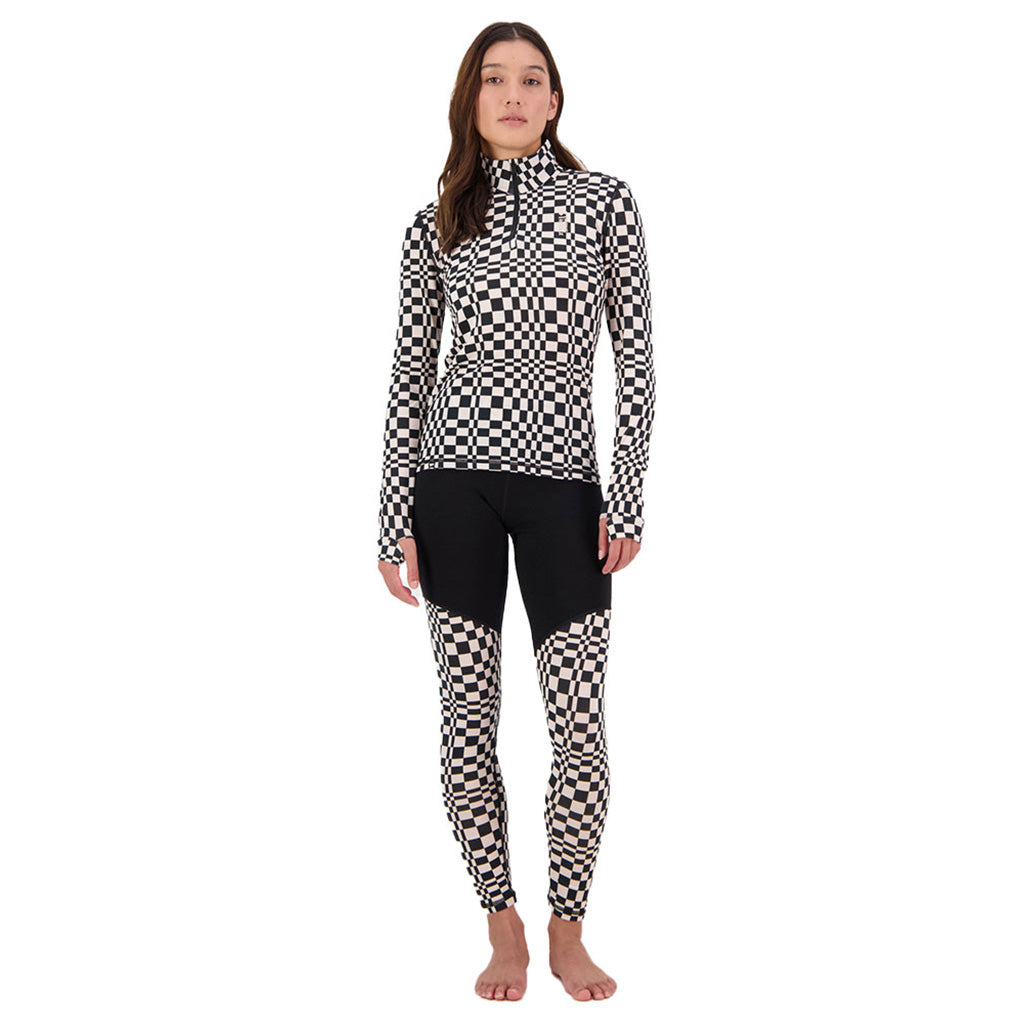 Skiundertøj, Cascade Merino Flex 200 i farven Checkers set forfra