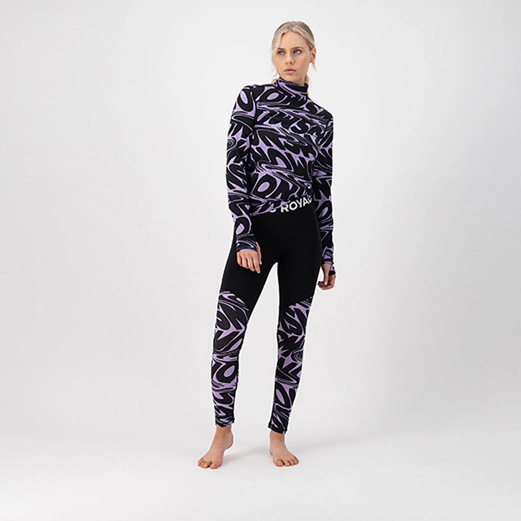 Skiundertøj, Cascade Merino Flex 200 i farven Signal Lost Lupin set forfra