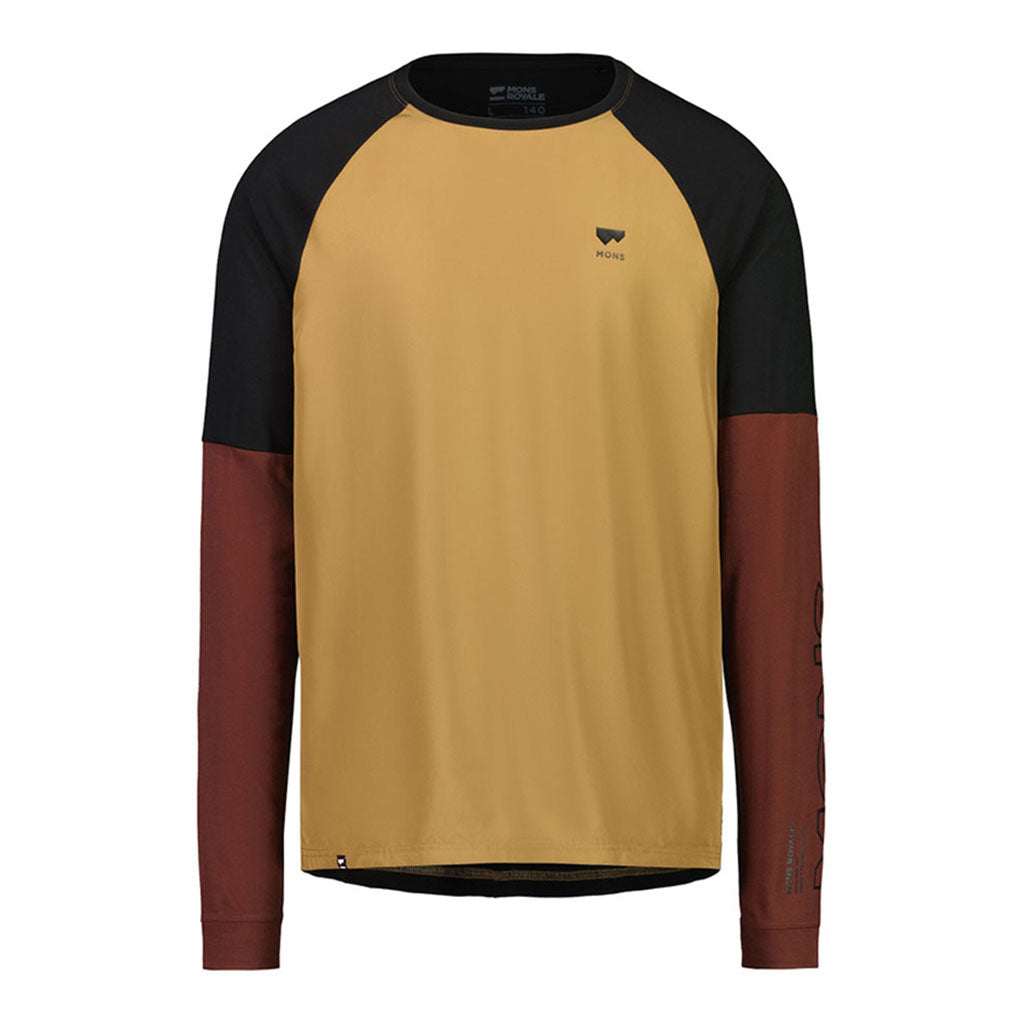 En Langærmet T-shirt, Tarn Merino Shift Wind Jersey i farven Slow Bake