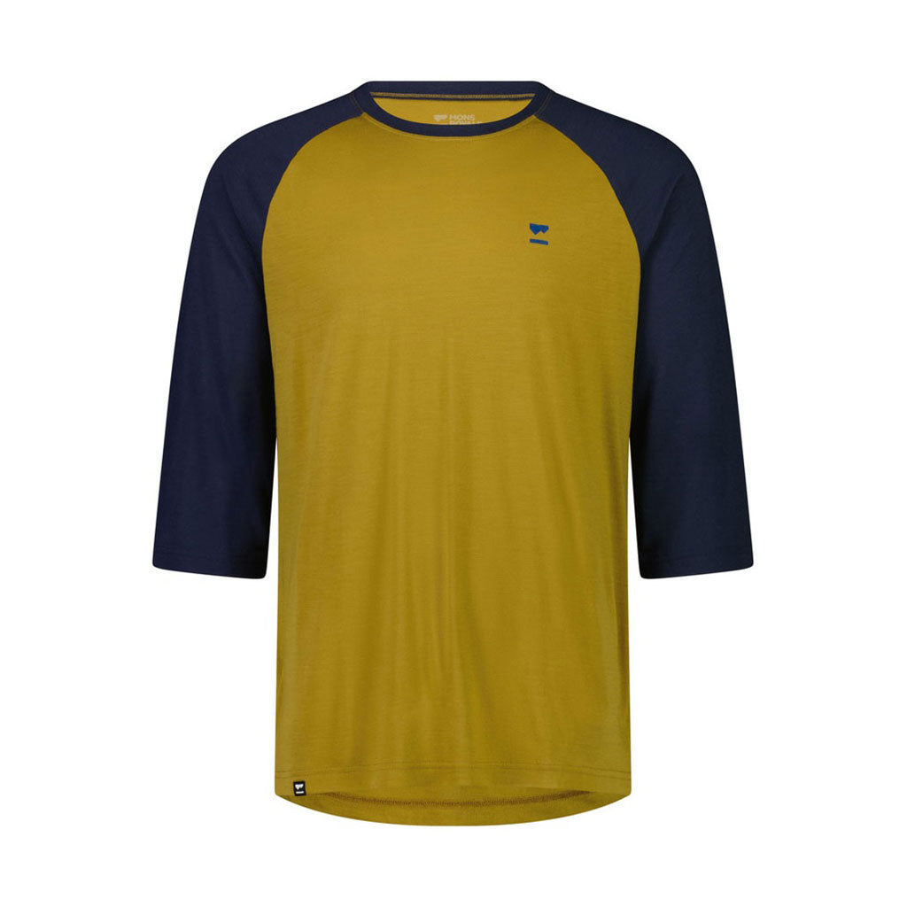 En Langærmet T-shirt, Tarn Merino Shift Raglan 3/4 i farven Cumin / Midnight