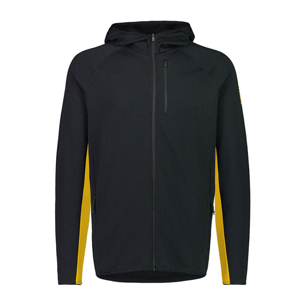Approach Merino Shift Fleece Hood Midlayer i farven sort set forfra