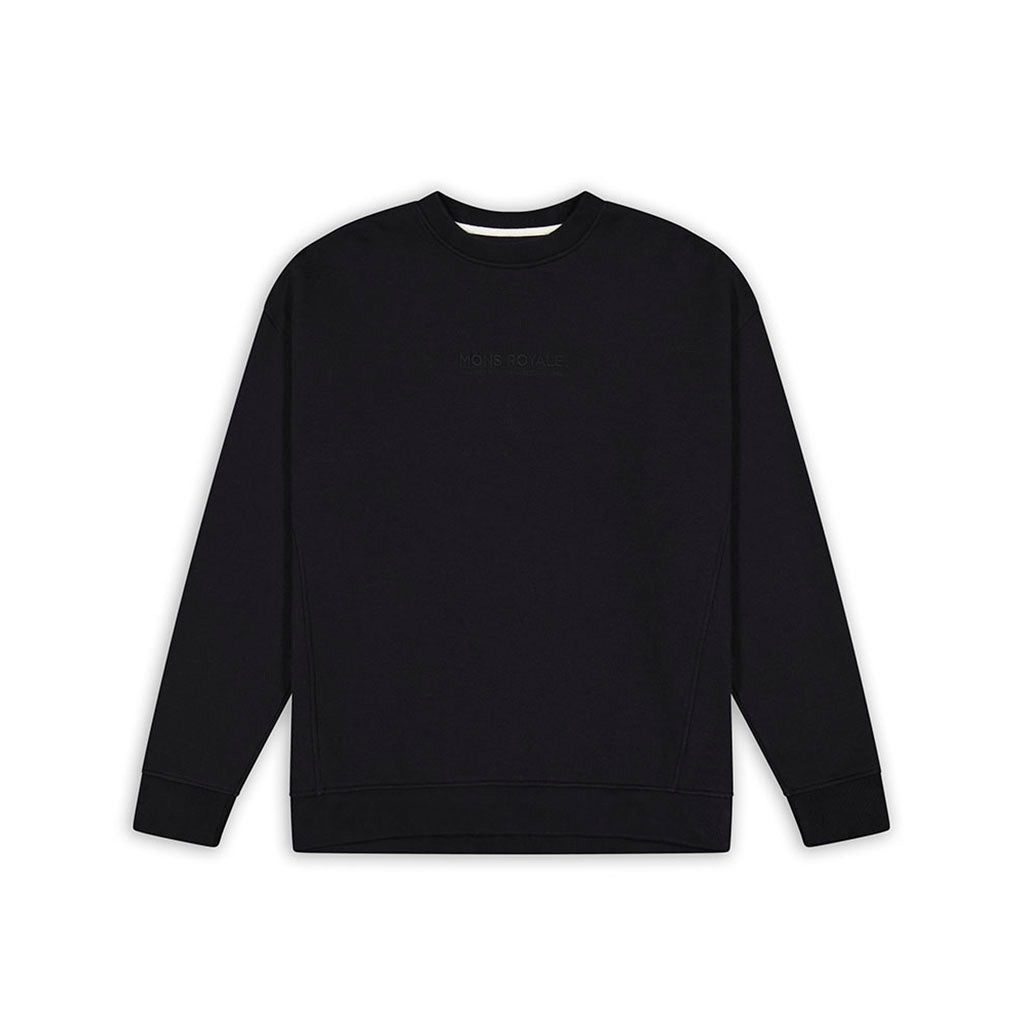 En Sweatshirt, Verdant Merino Cotton Crew i farven sort