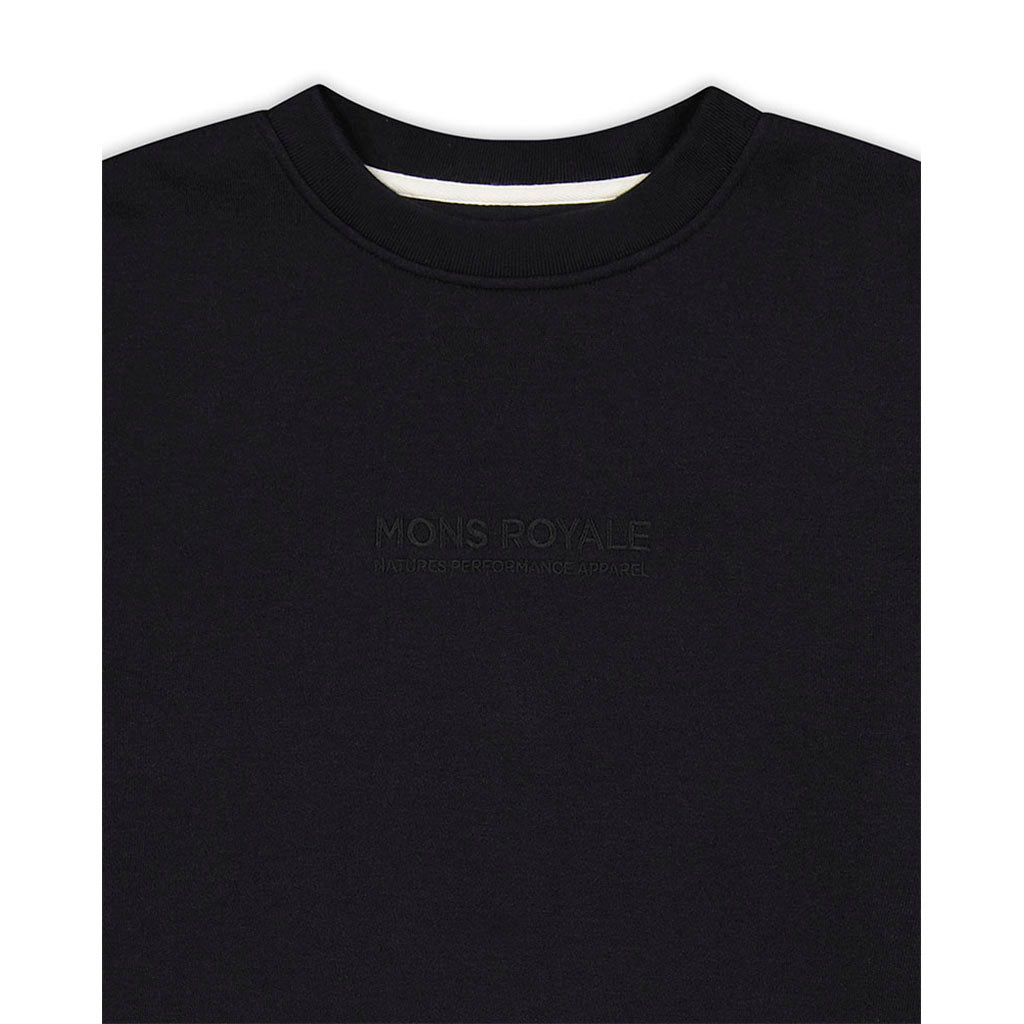 En Sweatshirt, Verdant Merino Cotton Crew i farven sort set forfra