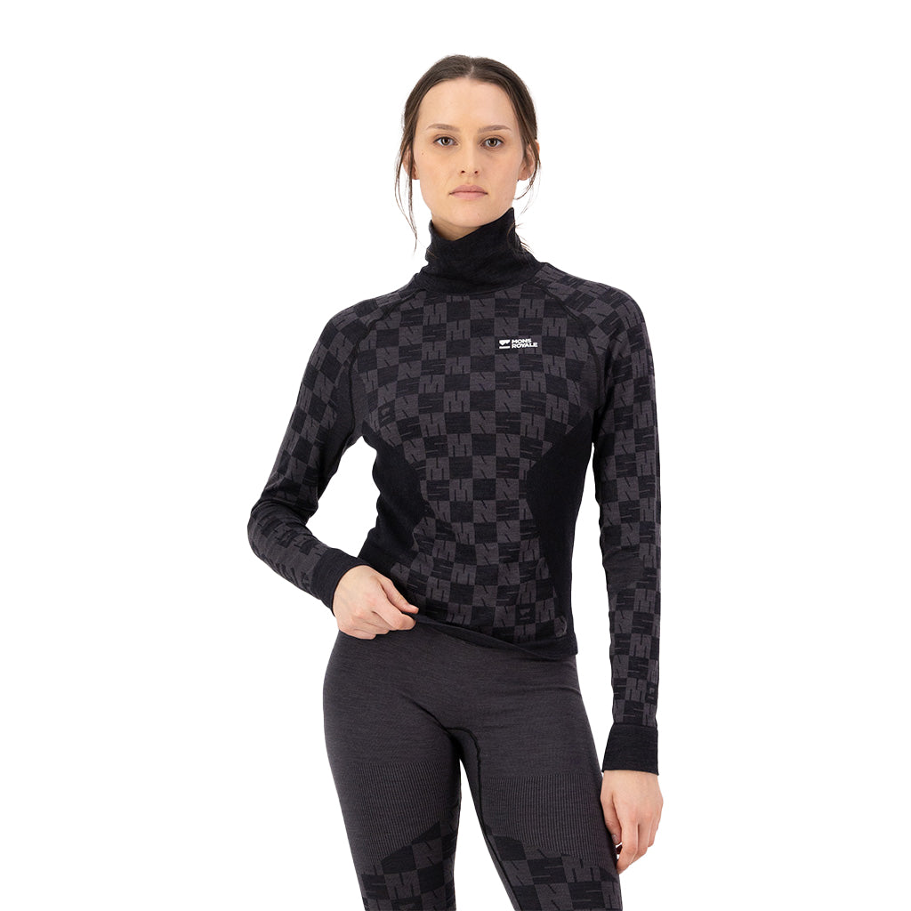 Ascender Merino Seamless Mock Neck Long Sleeve - Skiundertrøje