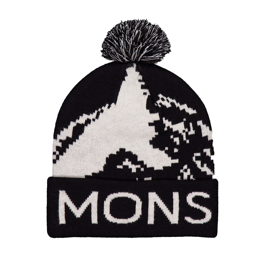 Mtn Pixel Merino Pom Pom Beanie - Hue