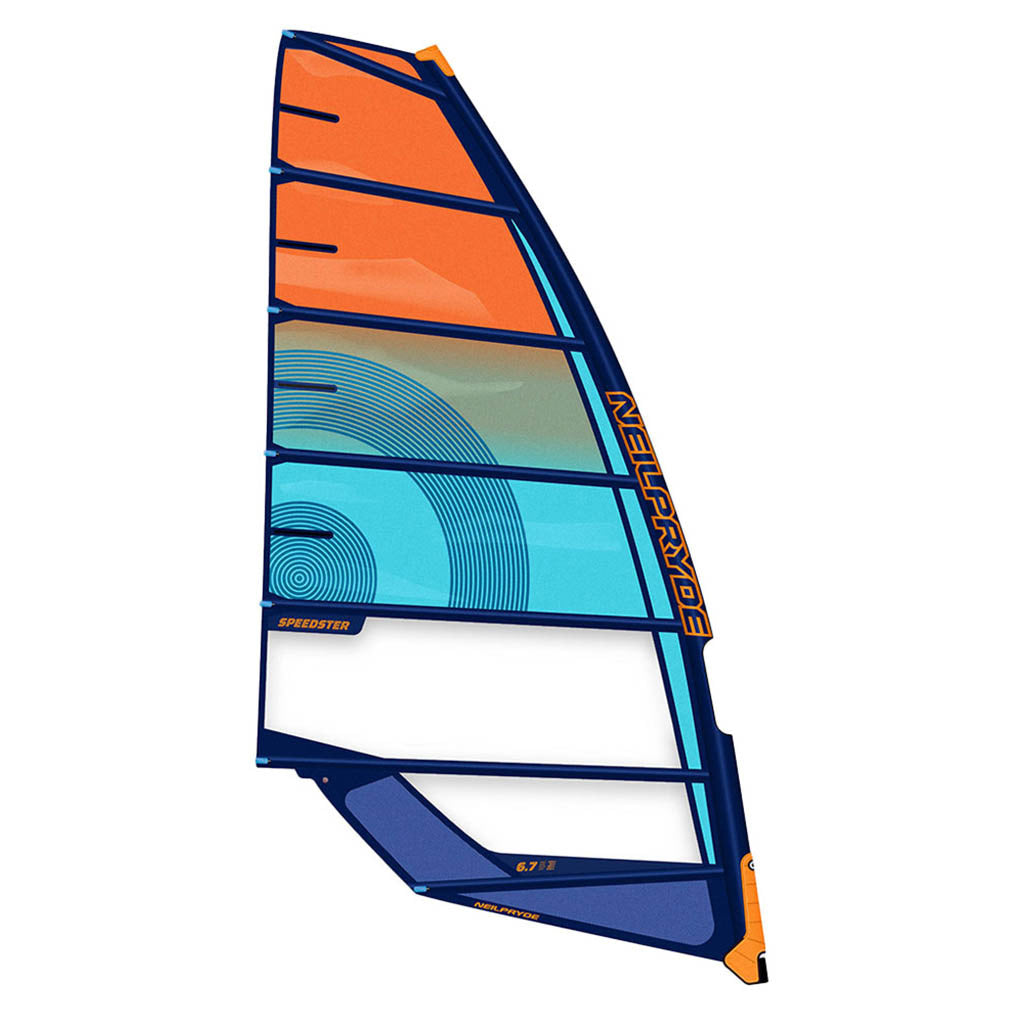 En Windsurf Sejl, Speedster C8 i farven Orange / blå