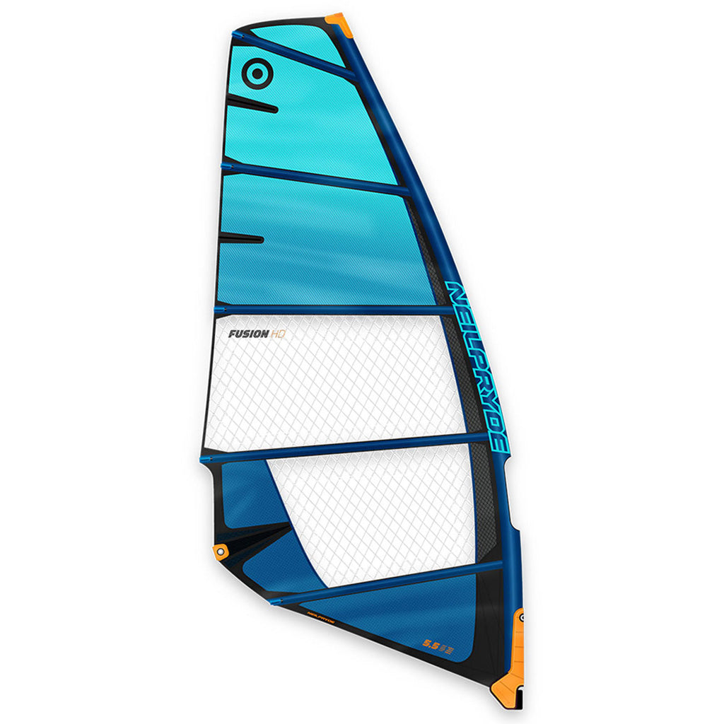 En Windsurf Sejl, Fusion Hd C1 i farven Deep Aqua/Navy