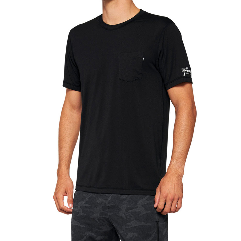 Mission Athletic Ss Tee  i farven sort