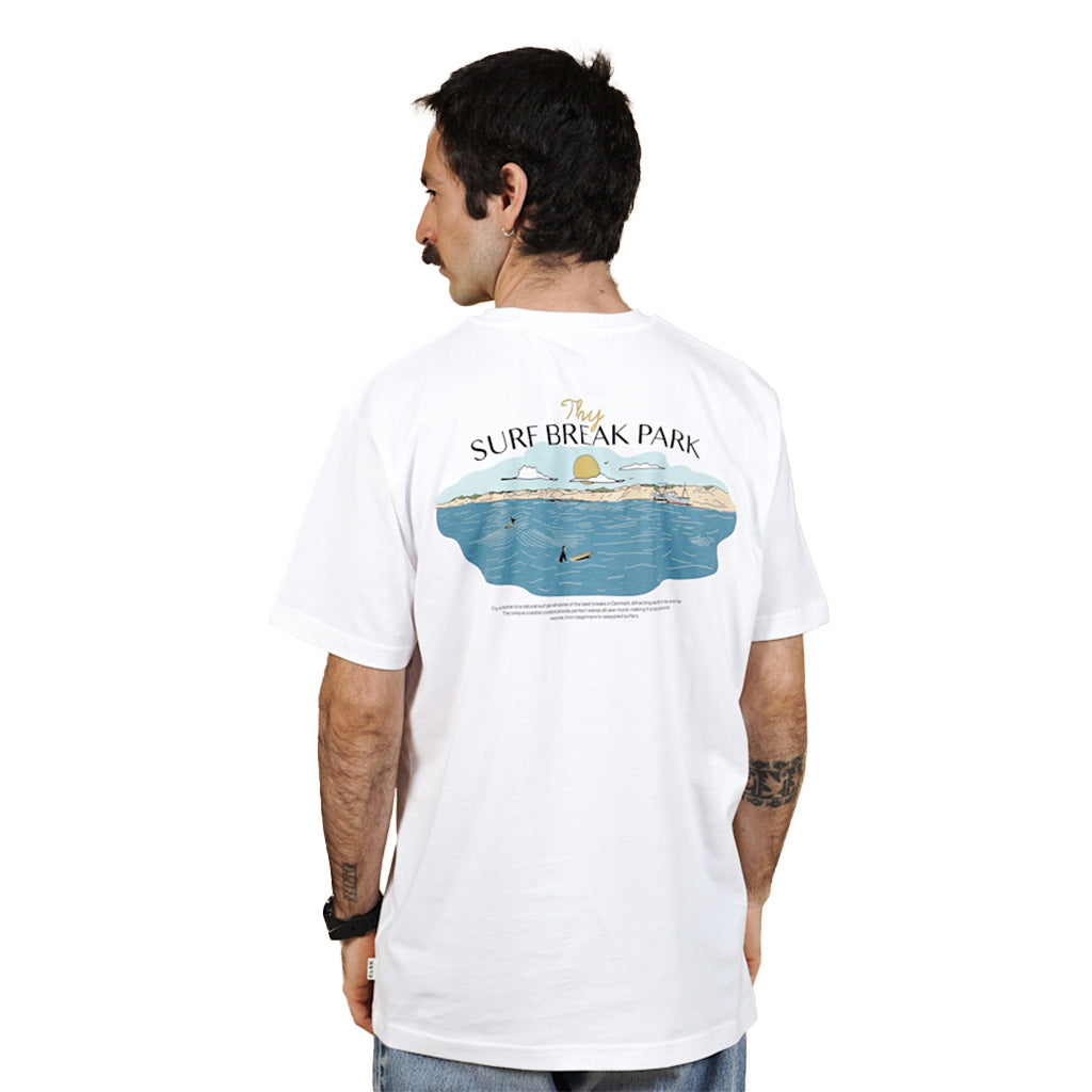 En T-Shirt, Surf Park BP Brushed i farven hvid set fra siden