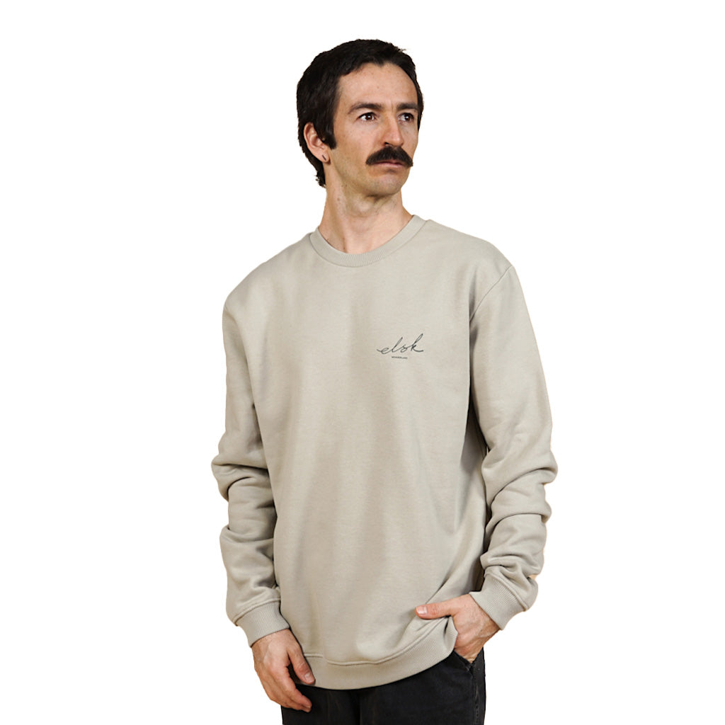 En Sweatshirt, Signed Men's Crewneck i farven SAND