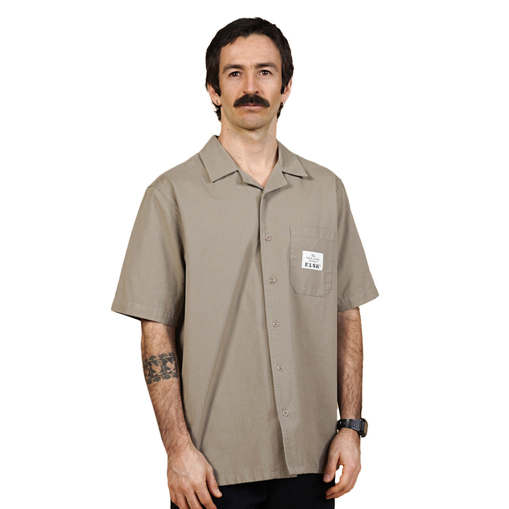 En T-Shirt, Ripstop Men's SS Shirt i farven Beige