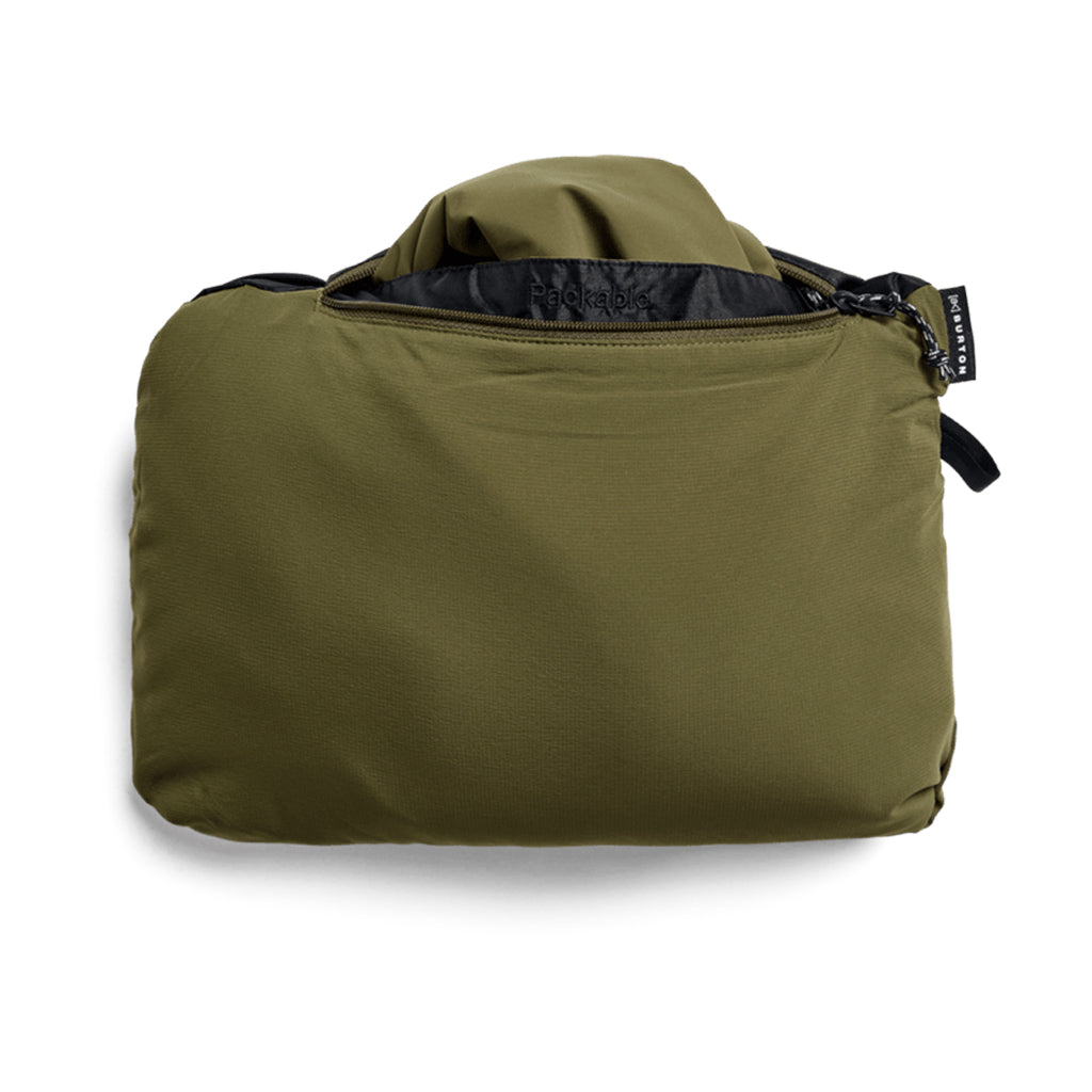Helium Stretch Insulated Vest: kan pakkes ned i sin egen lomme, når solen kommer frem.