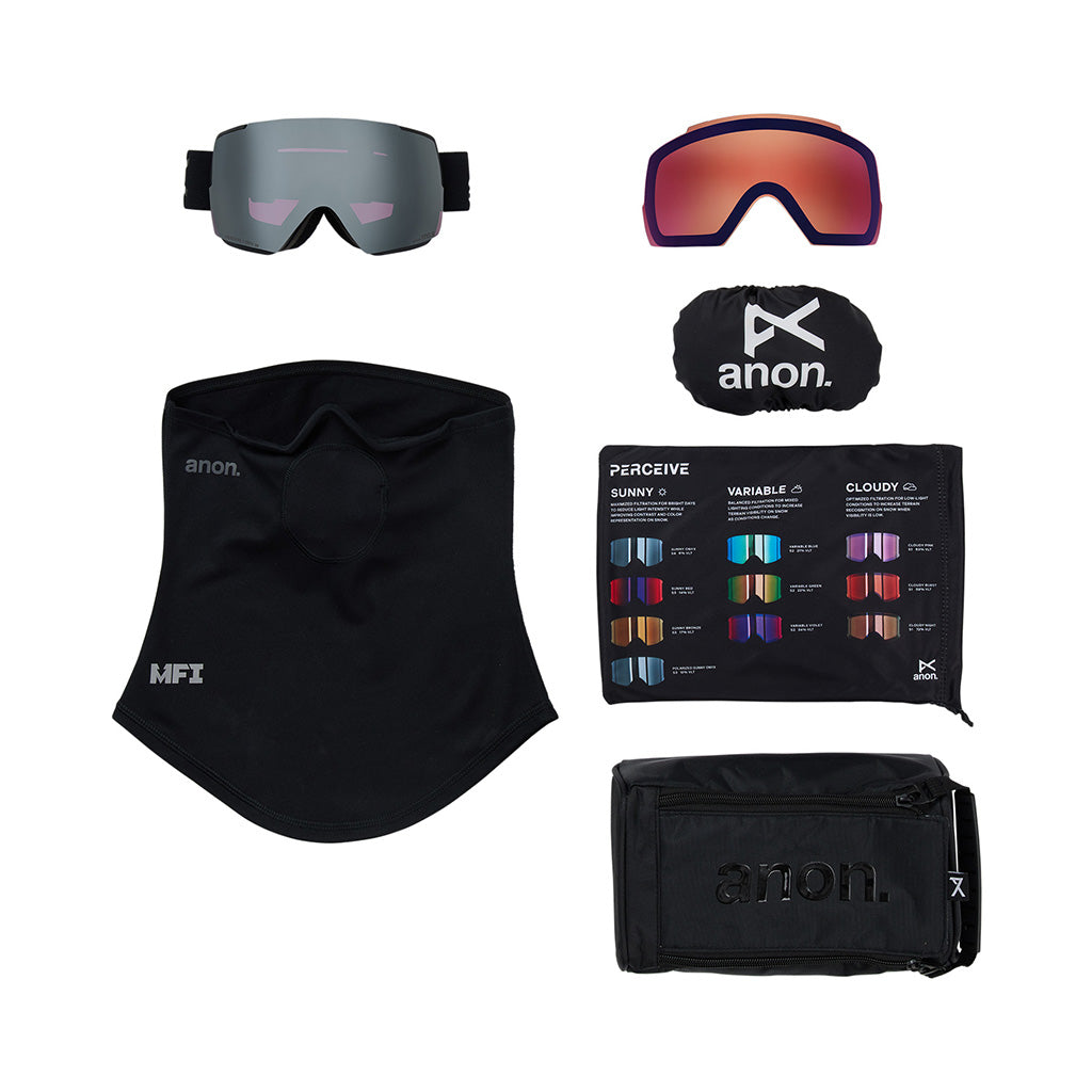 M5S Goggles + Bonus Lens + MFI® Face Mask - Skibrille