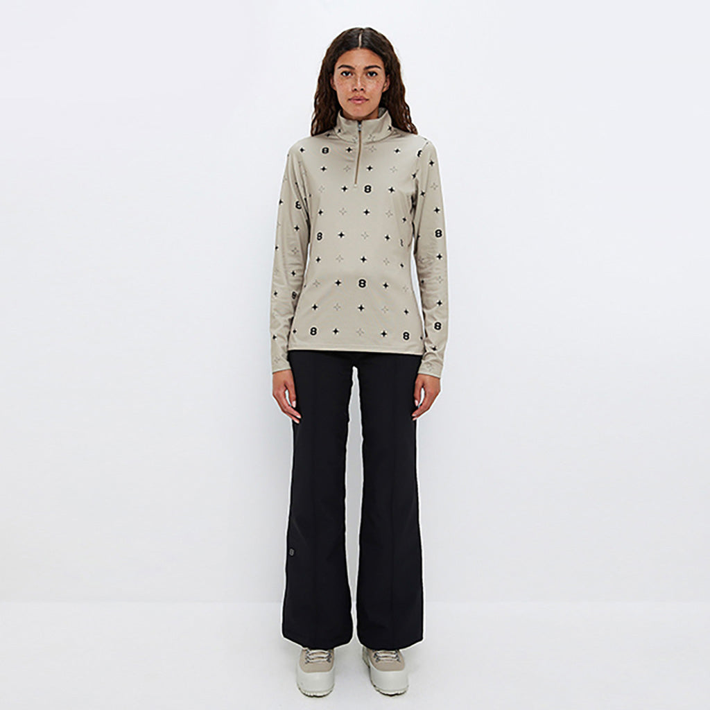8848 Star Sweat Midlayer i farven Lt Beige set forfra