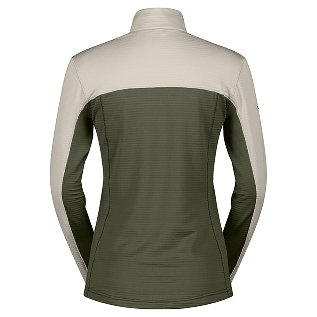 Defined Light Pullover Midlayer i farven hvid/grøn set bagfra