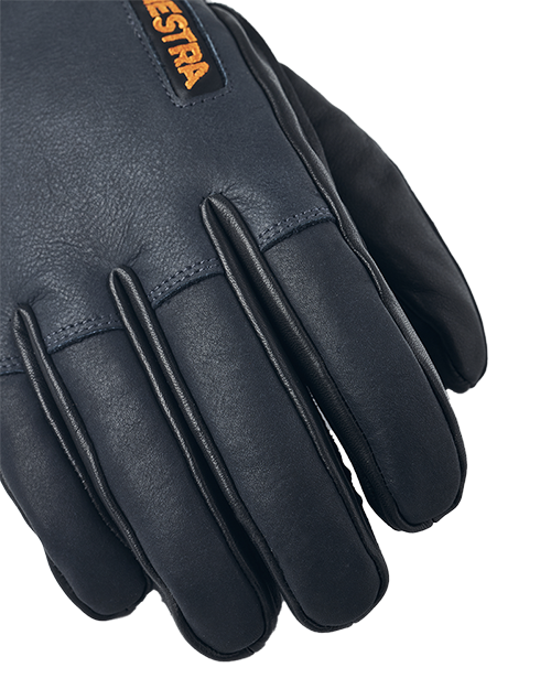 Army Leather Wool Terry 5 finger - Handsker