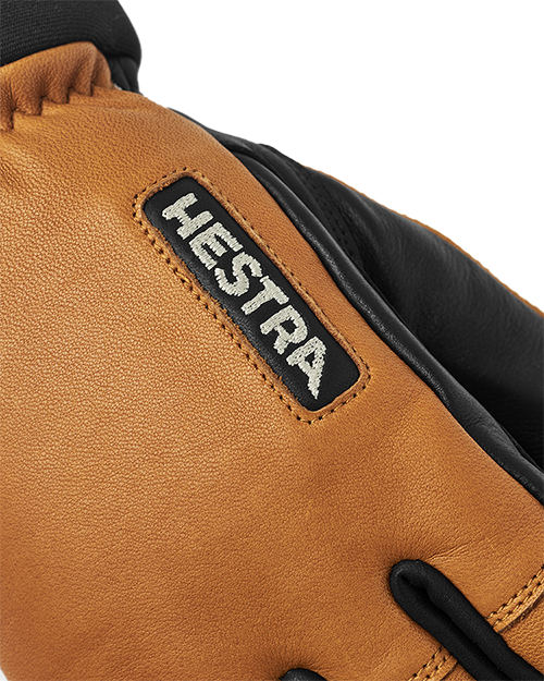 Army leather wool terry 5 finger - Handsker