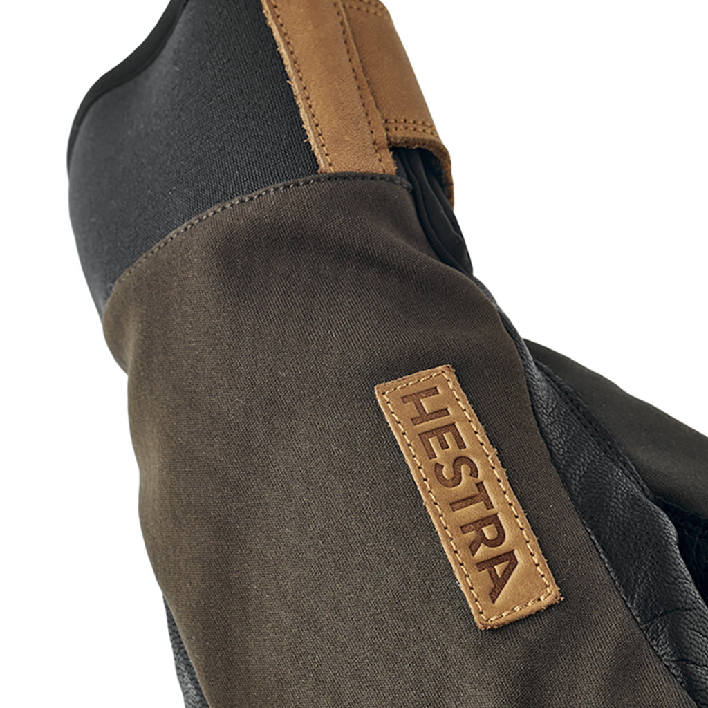 Ergo Grip Active Wool Terry Handsker i farven Dark Forest / sort nærbillede